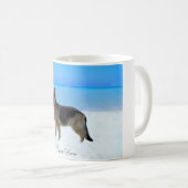Custom German Shepherd on Beach Coffee Tasse (VorderseiteRechts)