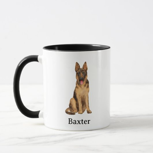 Custom German Shepherd Photo Tasse (Links)