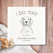Custom German Shorthair Pointer Dog Wedding Serviette