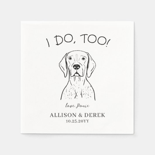 Custom German Shorthair Pointer Dog Wedding Serviette (Vorderseite)