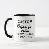 Custom Geschenke für Ihm Black Combo Tasse 11oz. (Links)