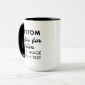 Custom Geschenke für Ihm Black Combo Tasse 15oz. (Vorderseite Links)