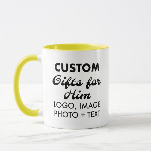 Custom Geschenke für Ihm Gelben Combo Tasse 11oz. (Links)
