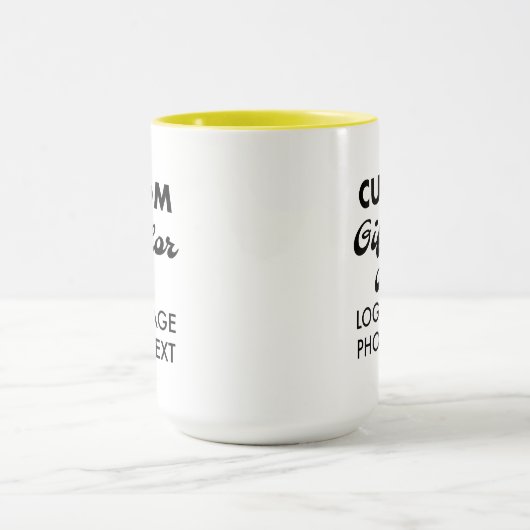 Custom Geschenke für Ihm Gelben Combo Tasse 15oz. (Zentrum)