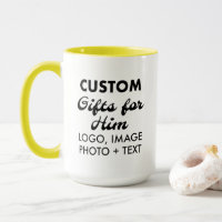 Custom Geschenke für Ihm Gelben Combo Tasse 15oz.