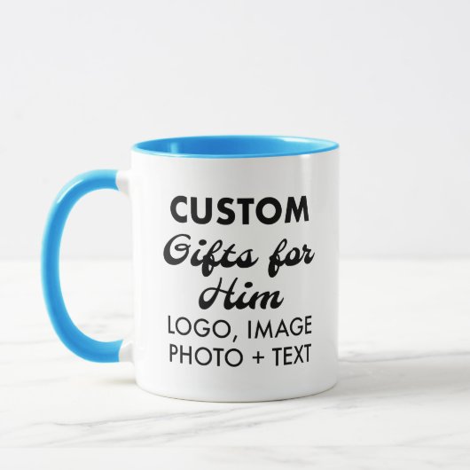 Custom Geschenke für Ihm Light Blue Combo Tasse 11 (Links)