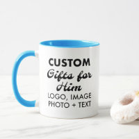 Custom Geschenke für Ihm Light Blue Combo Tasse 11