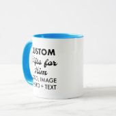 Custom Geschenke für Ihm Light Blue Combo Tasse 11 (Vorderseite Links)