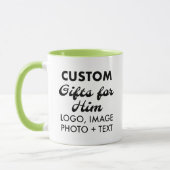 Custom Geschenke für Ihm Lime Green Combo Tasse 11 (Links)