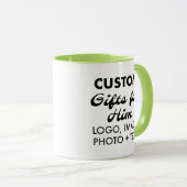 Custom Geschenke für Ihm Lime Green Combo Tasse 11 (VorderseiteRechts)