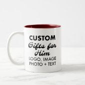 Custom Geschenke für Ihm Maroon Zwei-Tone Tasse 11 (Links)