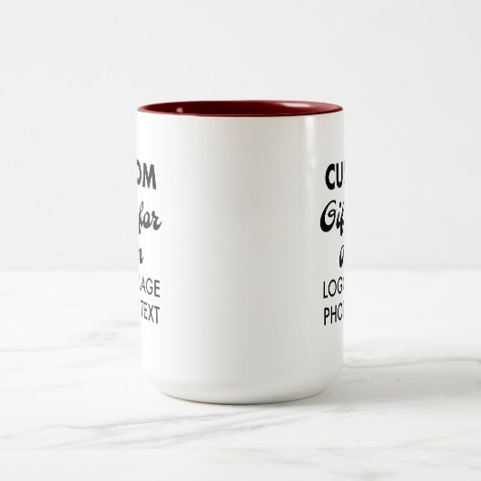 Custom Geschenke für Ihm Maroon Zwei-Tone-Tasse 15 Zweifarbige Tasse (Mittel)