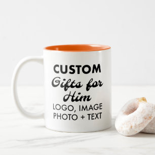 Custom Geschenke für Ihm Orange Zwei-Tone Tasse 11