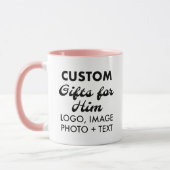 Custom Geschenke für Ihn Pink Combo Tasse 11oz. (Links)