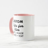 Custom Geschenke für Ihn Pink Combo Tasse 11oz. (Vorderseite Links)