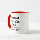 Custom Geschenke für Ihn Red Combo Tasse 11oz. (Vorderseite Links)