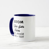 Custom Geschenke für seine Navy Blue Combo Tasse 1 (Vorderseite Links)