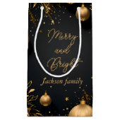 Custom Geschenktasche mit Weihnachten Lux Black & Kleine Geschenktüte (Vorderseite)
