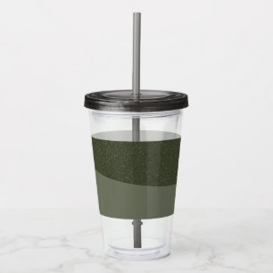 Custom geschwungene Diagonal Moss Green Akryltumbl Acryltrinkbecher