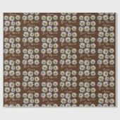 Custom Get Well bald Daisy Ray Florets auf Brown Geschenkpapier (Flach)