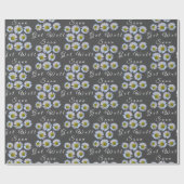 Custom Get Well bald Daisy Ray Florets auf Grau Geschenkpapier (Flach)