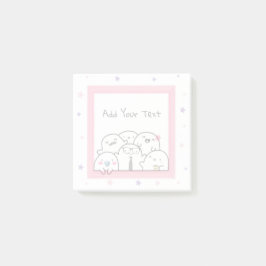 Custom Ghost Family Fun Girly Pink Post-it Klebezettel