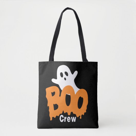 Custom Ghost Trick-oder-Leckerei Boo Crew Hallowee Tasche (Vorderseite)