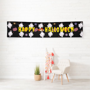 Custom Ghosts Pumpkin Banner Halloween Dekoration