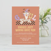 Custom Ghoul Gang Halloween-Party Bach Party Group Einladung (Stehend Vorderseite)