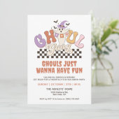 Custom Ghoul Gang Halloween-Party Bach Party Group Einladung (Stehend Vorderseite)