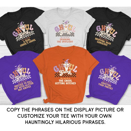 Custom Ghoul Gang Halloween-Party Bach Party Group T-Shirt