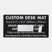 Custom Giant 31.5" Schreibtisch matte Protector Pa Schreibtischunterlage (Tastatur & Maus)