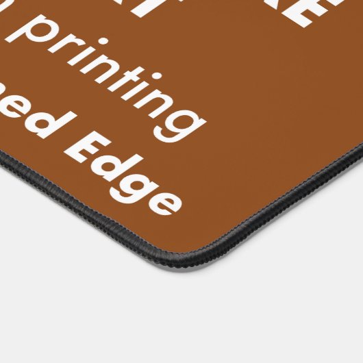 Custom Giant Desk Mat Protector Pad - Saddle Brown Schreibtischunterlage (Ecke)