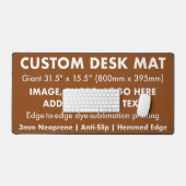 Custom Giant Desk Mat Protector Pad - Saddle Brown Schreibtischunterlage (Tastatur & Maus)