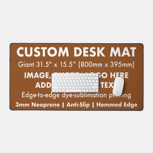 Custom Giant Desk Mat Protector Pad - Saddle Brown Schreibtischunterlage (Tastatur & Maus)