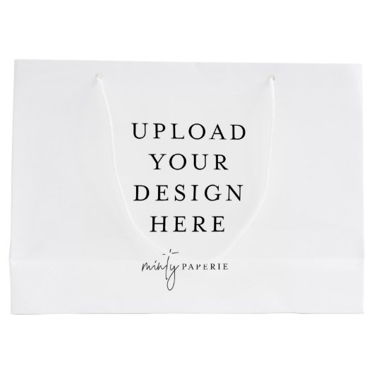 Custom Gift Bag, 12,5" x 9" Große Geschenktüte (Rückseite)