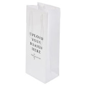 Custom Gift Bag, 4,75" x 13" Geschenktüte Für Weinflaschen (Vorderseite Schrägansicht)