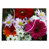 Custom Gift Bag - Große, glänzende Sommer-Blume Große Geschenktüte (Vorderseite)