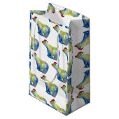 Custom Gift Bag - Klein, glänzend - Bär Santa Kleine Geschenktüte (Vorderseite Schrägansicht)