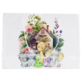 Custom Gift Bag | Niedliche Tiere und glückliches  Große Geschenktüte