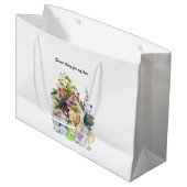 Custom Gift Bag | Niedliche Tiere und glückliches  Große Geschenktüte (Vorderseite Schrägansicht)