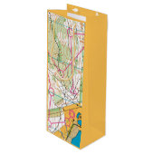 Custom Gift Bag - Wine - Orientierungskarte Geschenktüte Für Weinflaschen (Vorderseite Schrägansicht)