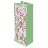 Custom Gift Bag - Wine - Orientierungslauf Geschenktüte Für Weinflaschen (Rückseite Schrägansicht)