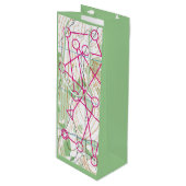 Custom Gift Bag - Wine - Orientierungslauf Geschenktüte Für Weinflaschen (Vorderseite Schrägansicht)