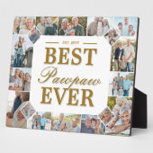 Custom Gift Best PawPaw Ever Family Photo Collage Fotoplatte (Seite)