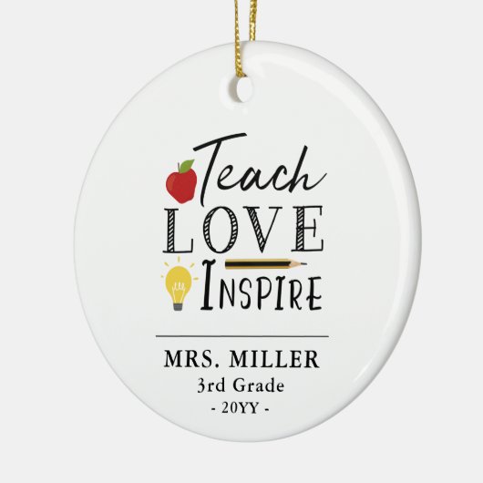 Custom Gift For Teacher personalized Keramik Ornament (Links)