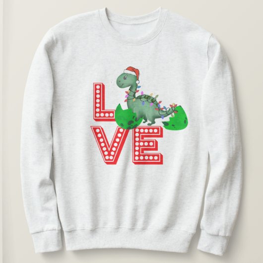 Custom Gift Ideas, Funny Christmas T-Rex Liebe Sweatshirt (Design vorne)