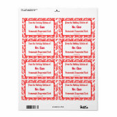 Custom Gift Red White Holiday Peppermint Pattern (Vorne)