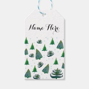 Custom Gift Tags Weihnachtsbäume personalisieren Geschenkanhänger