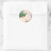 CUSTOM GIFT WRAPPLILIES LIEFERT RABBITS UND MOND RUNDER AUFKLEBER (Tasche)